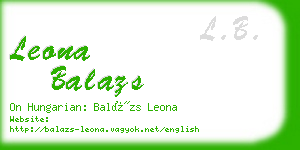 leona balazs business card